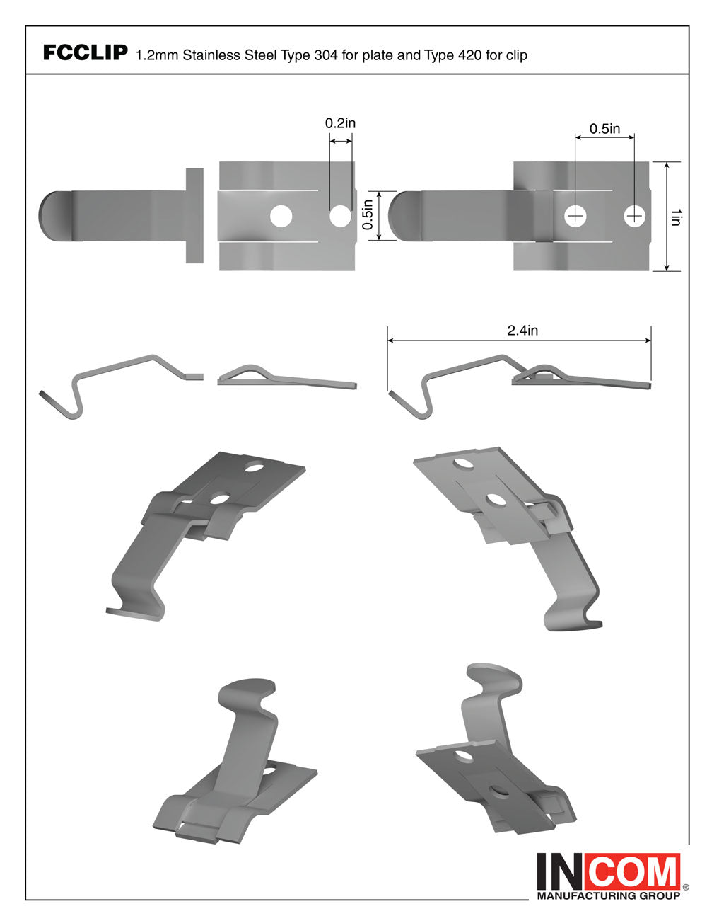 Flip Chart Clip 100/pkg