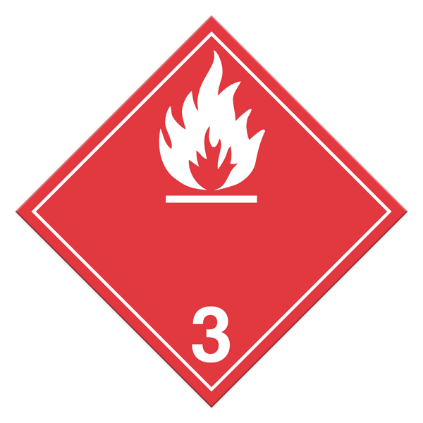 Class 3 - Flammable Liquids Truck Placards 100/pkg