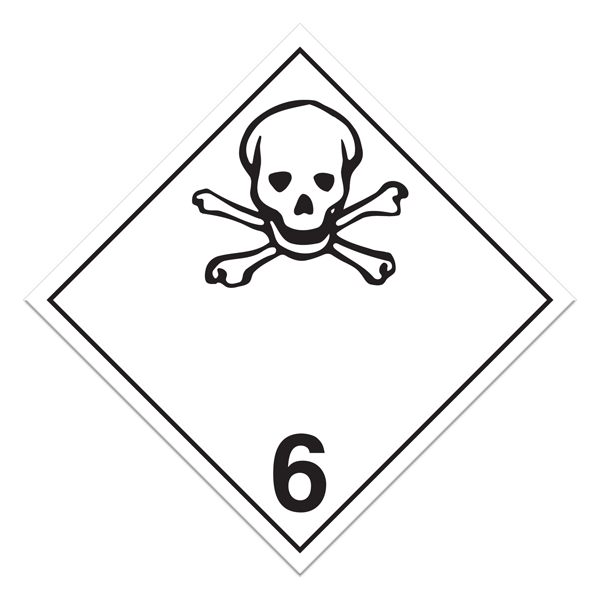 Class 6.1 - Toxic Substances Truck Placards 100/pkg